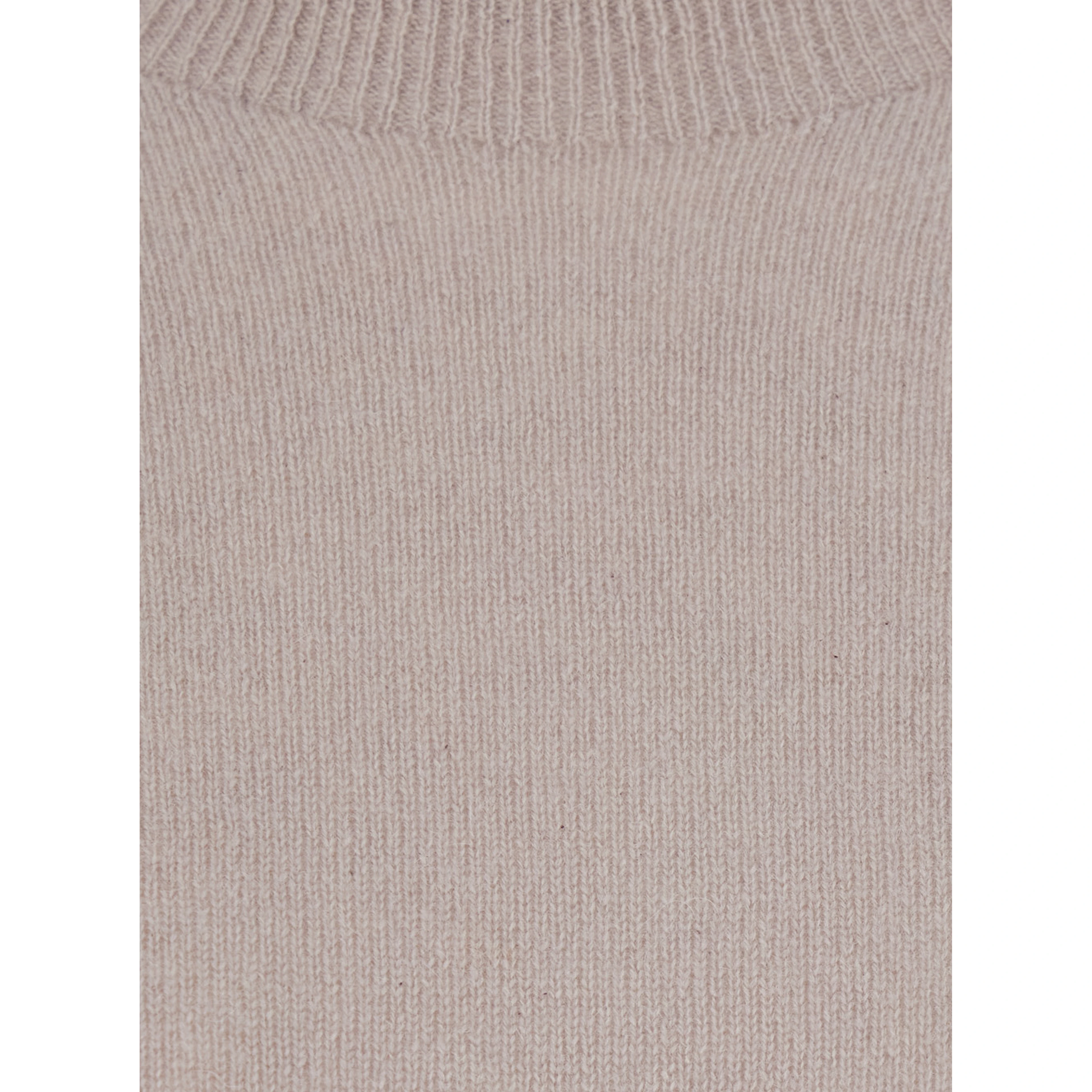 HIGH NECK PULL with high collar and long sleeves in Beige Fabric women