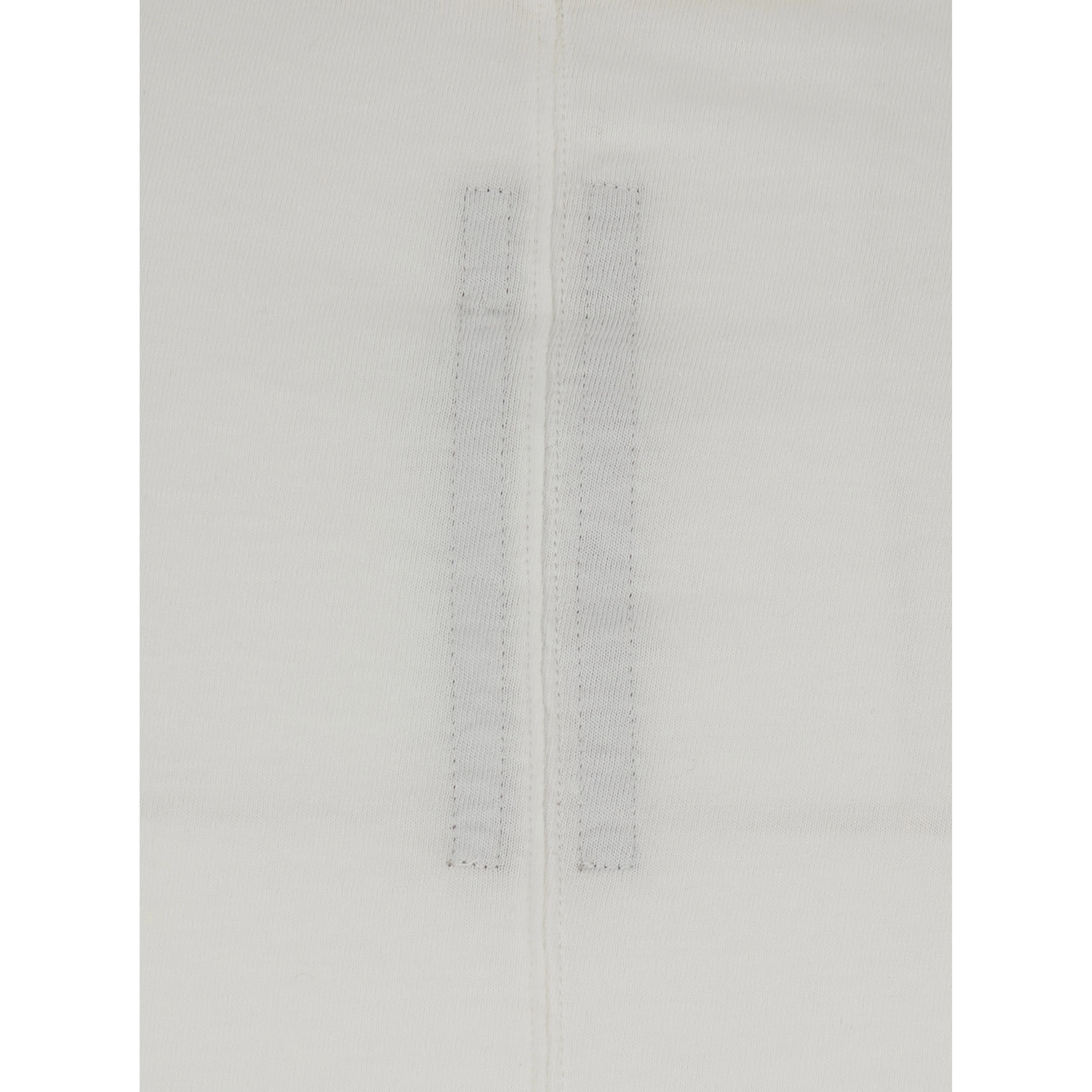 Essential cropped T-shirt in white fabric for women