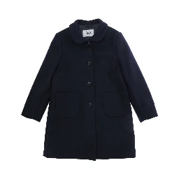 COAT Blue with collar and long sleeves in Tech Fabric for Girl