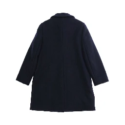 COAT Blue with collar and long sleeves in Tech Fabric for Girl