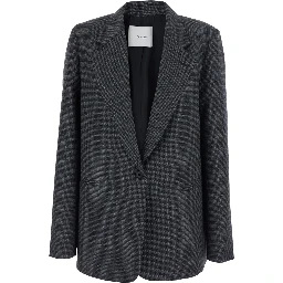 SINGLE BREASTED BLAZER with notched revers and long sleeves in Grey Virgin Wool Men