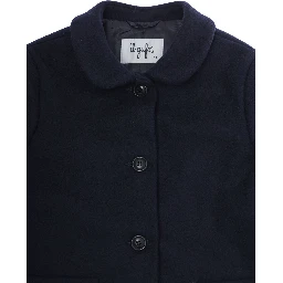COAT Blue with collar and long sleeves in Tech Fabric for Girl