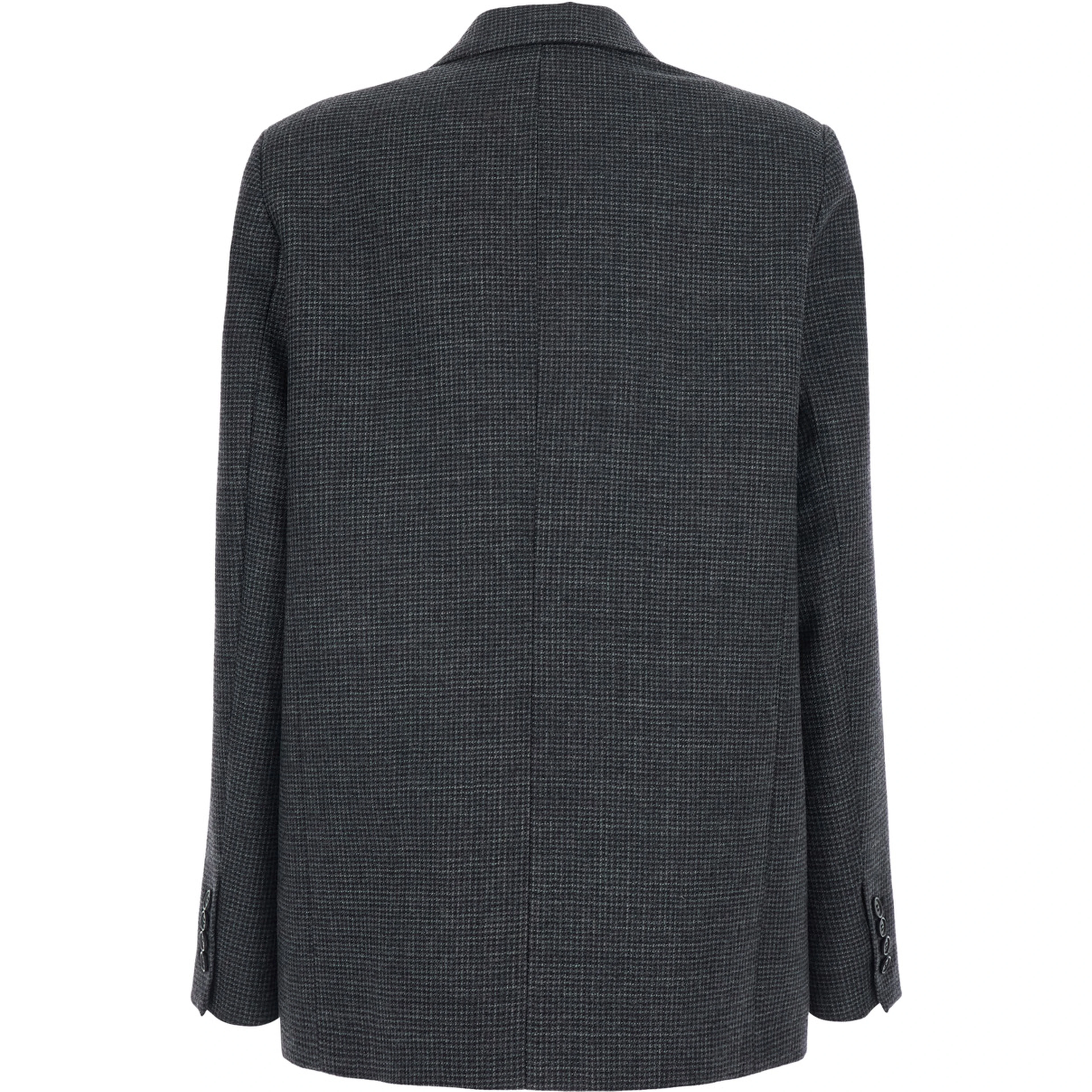 SINGLE BREASTED BLAZER with notched revers and long sleeves in Grey Virgin Wool Men