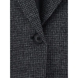 SINGLE BREASTED BLAZER with notched revers and long sleeves in Grey Virgin Wool Men