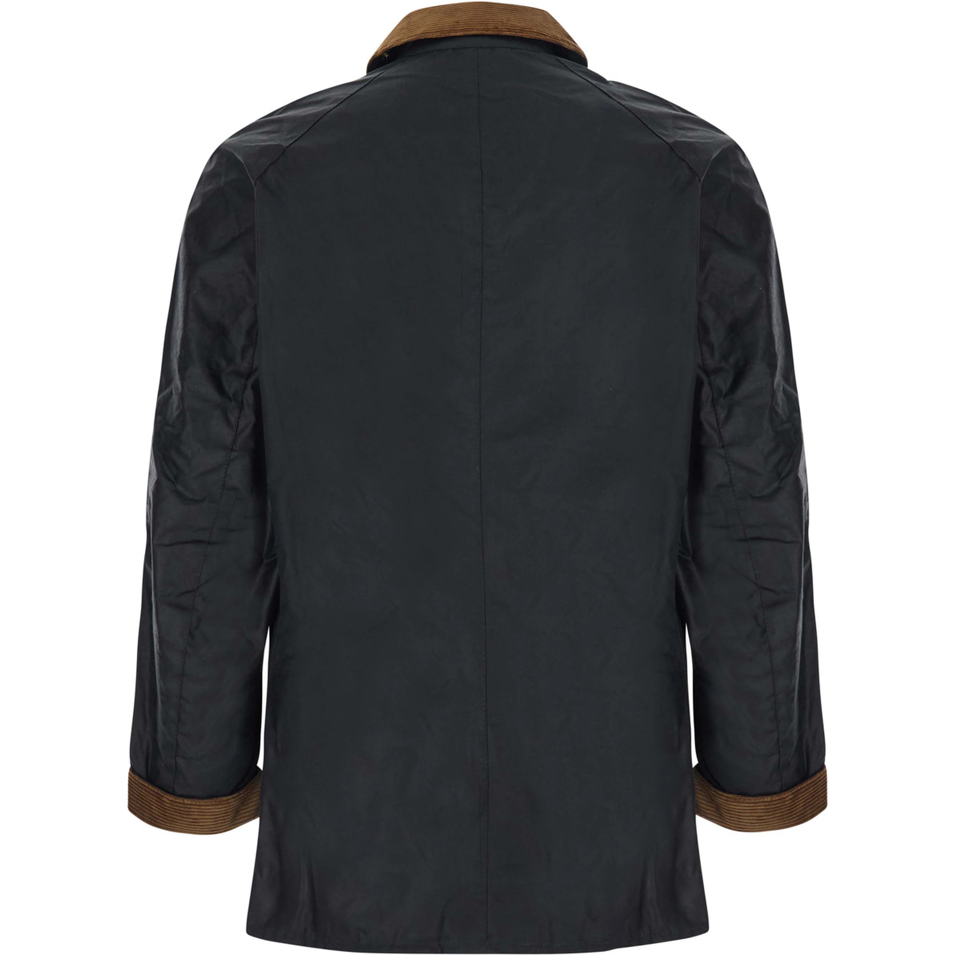 Ashby Waxed Jacket with Velvet Edges and Green Waxed Fabric for Men