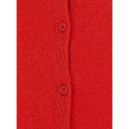 HIGH NECK PULL with high collar and long sleeves in Red Fabric women