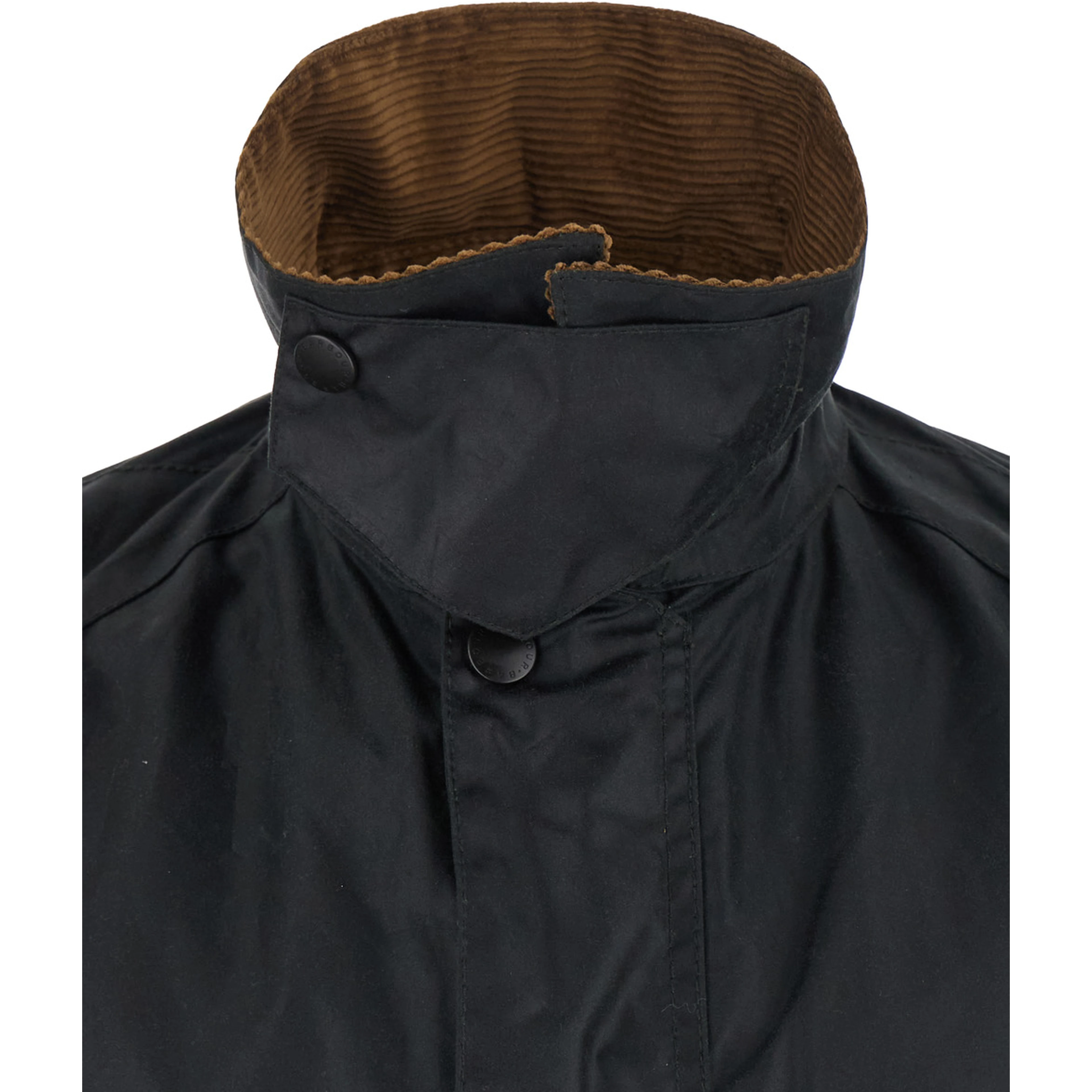 Ashby Waxed Jacket with Velvet Edges and Green Waxed Fabric for Men