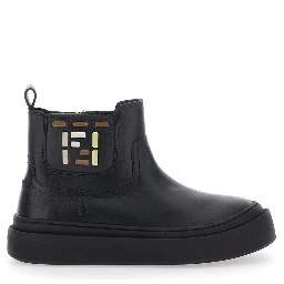 BOOTIE CALF ST. FF with calf, black, boy