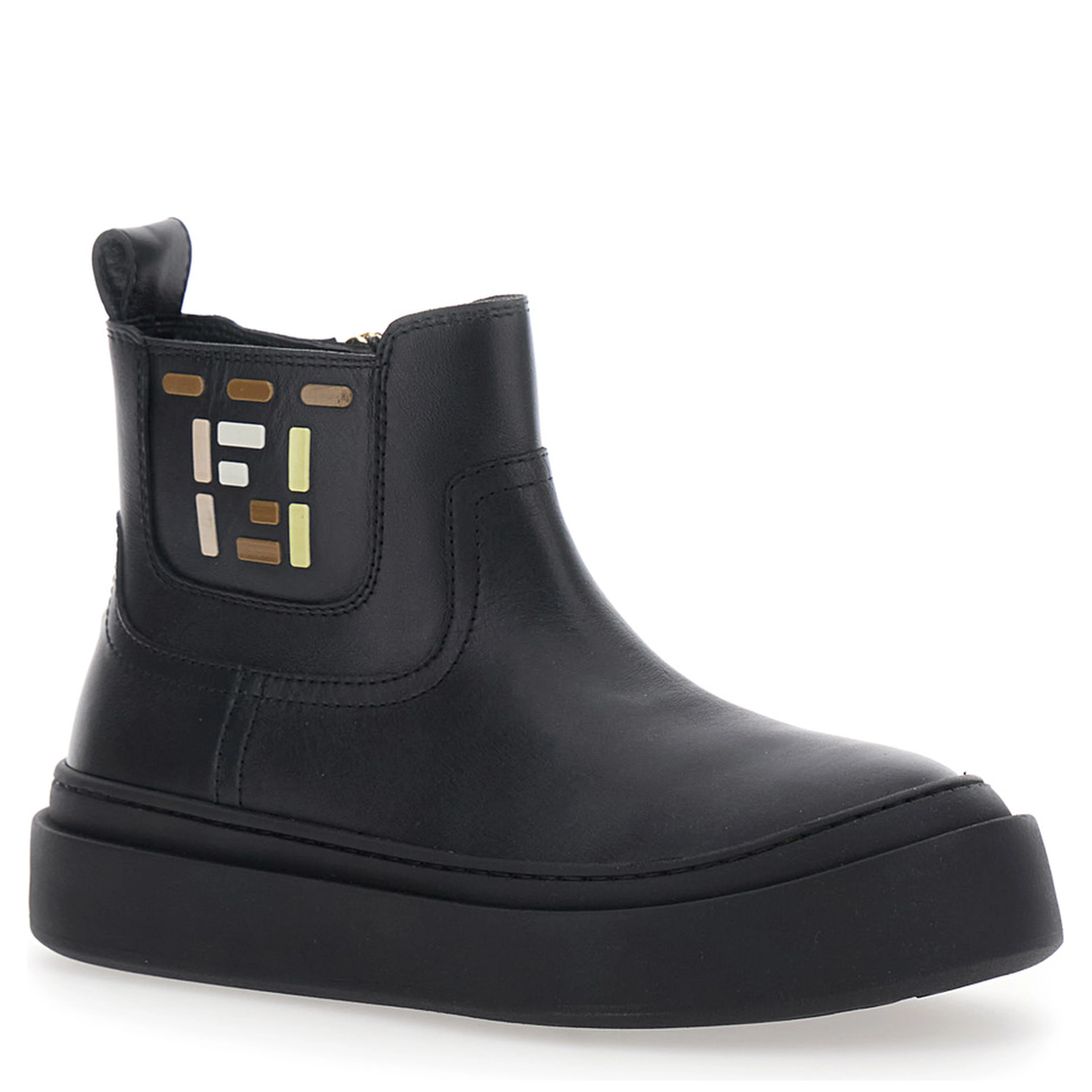 BOOTIE CALF ST. FF with calf, black, boy