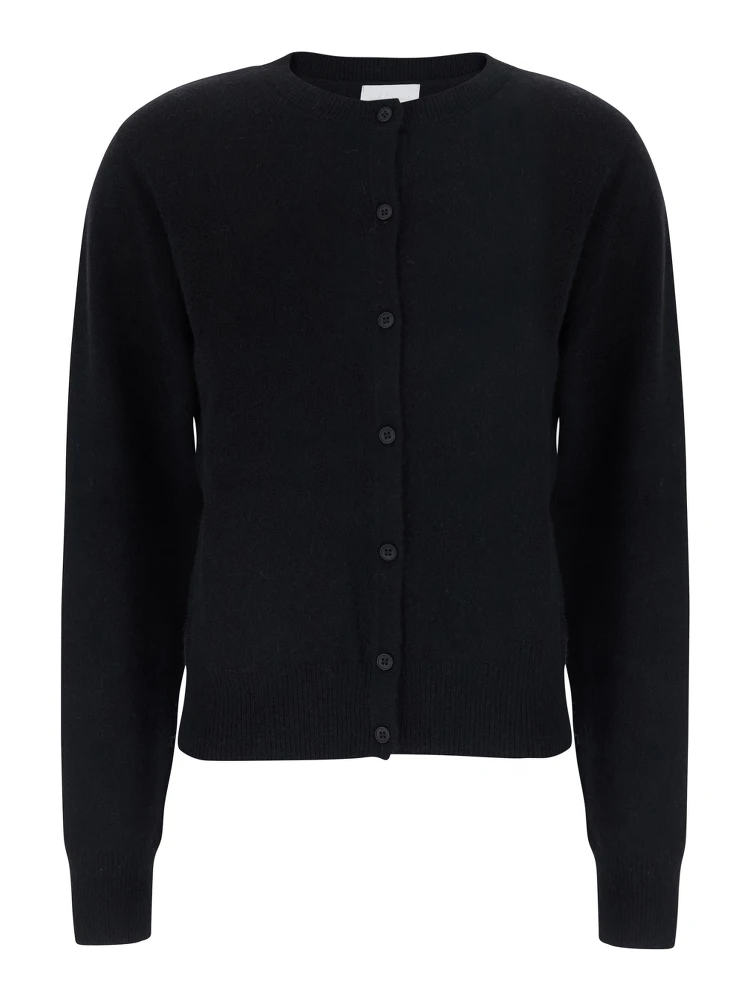 High-neck long-sleeve top in Tech Fabric black unisex