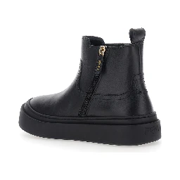 BOOTIE CALF ST. FF with calf, black, boy