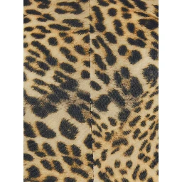 Jumpsuit with High Collar and Long Sleeves in Brown Polyester for Women