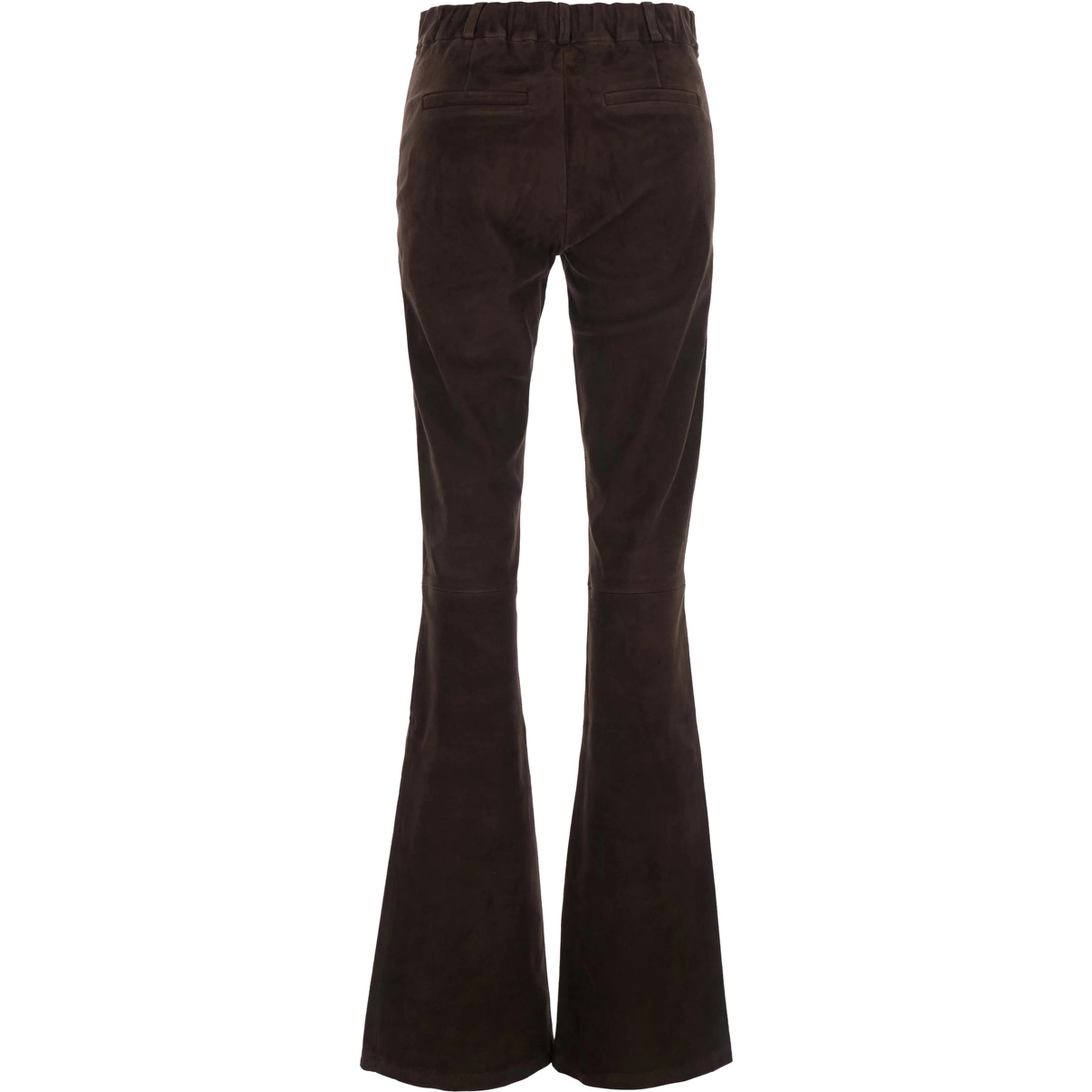 Brown High-Waisted Pants with Side Pockets