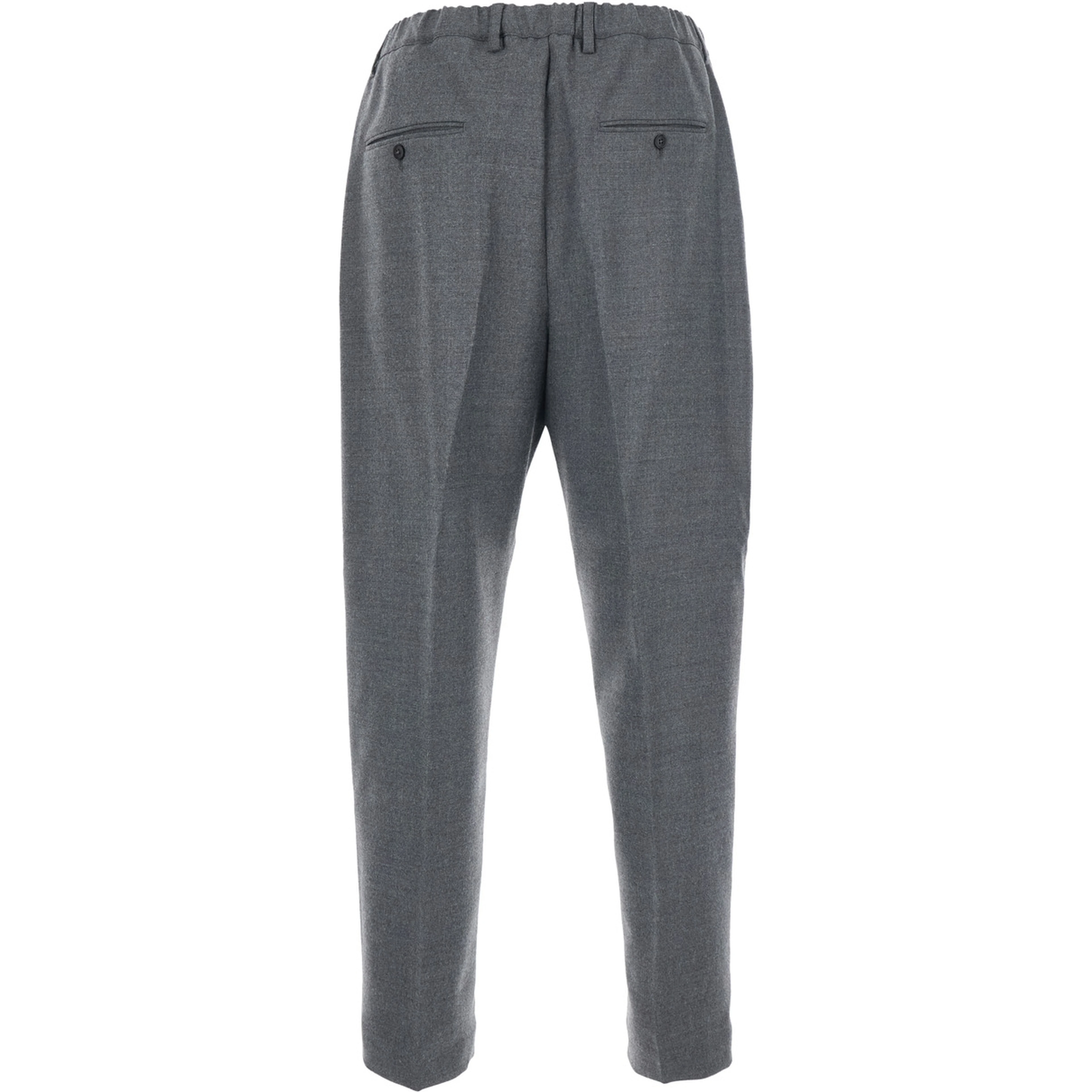 Brushed Wool Pants with pockets and gray hems men