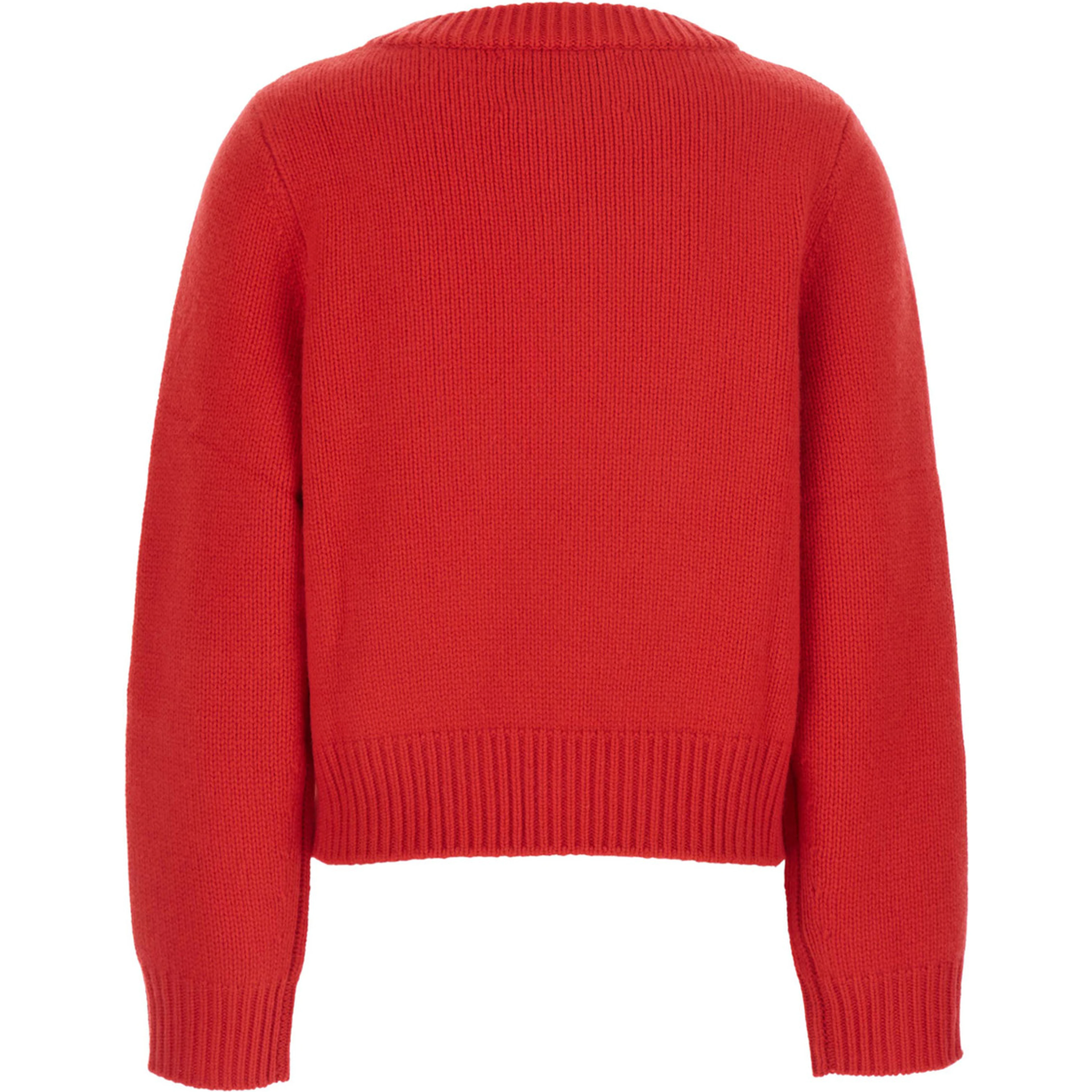 Chunky V NECK Sweater with long sleeves in white cashmere for women