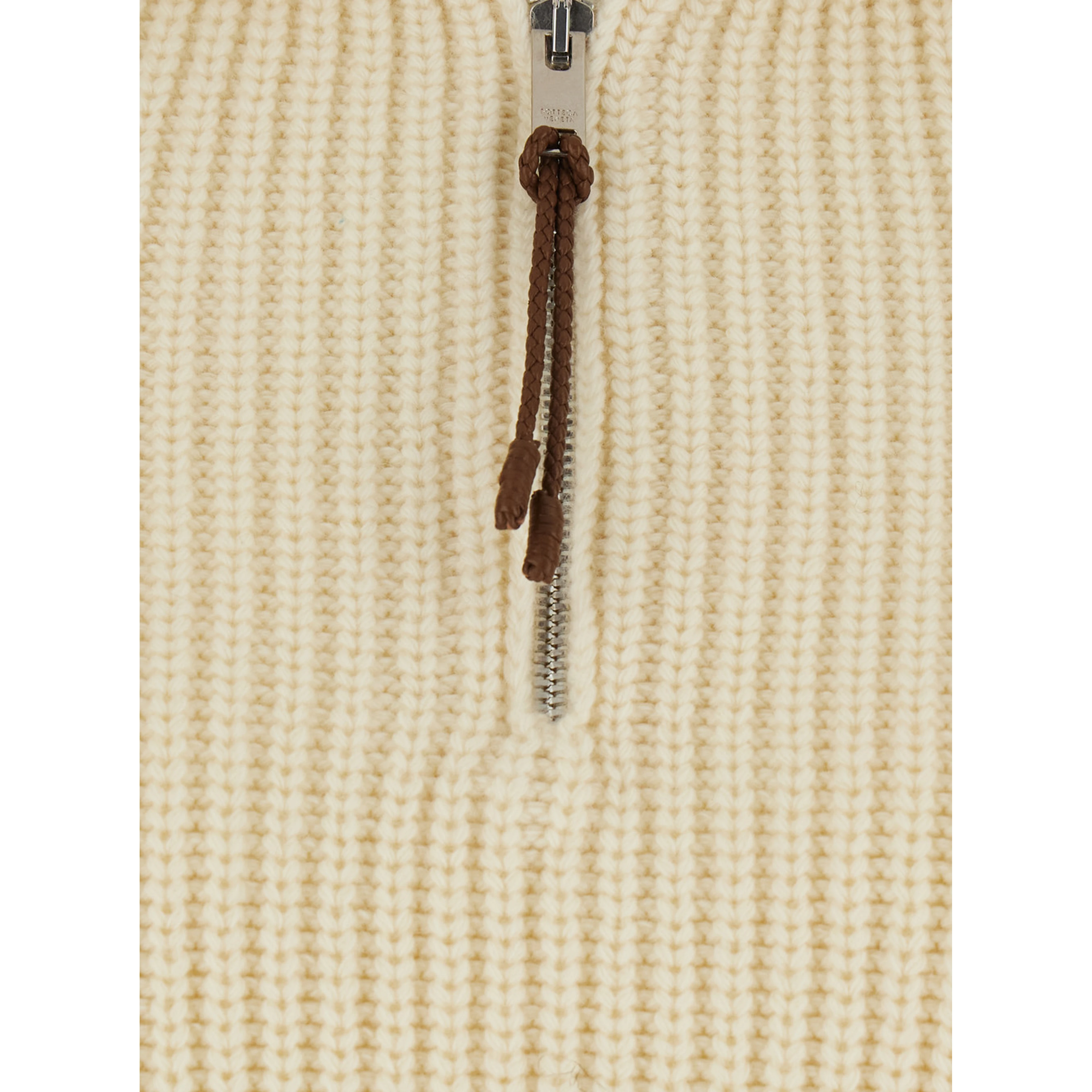 MW WOOL ENGLISH RIB KNT SWEATER WITH HALF ZIP
