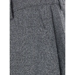 Brushed Wool Pants with pockets and gray hems men