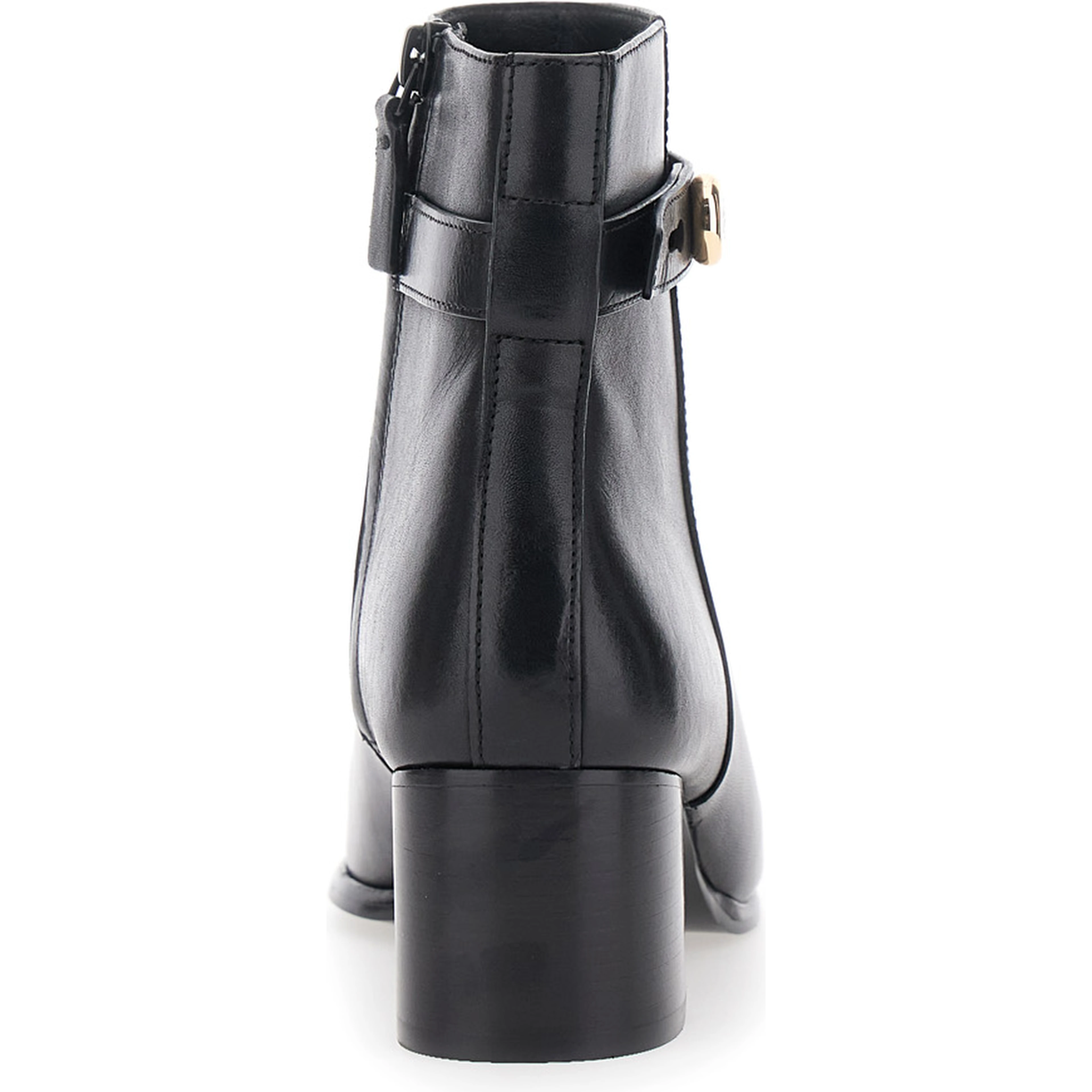 Romy Boots with 50 MM Heel in Black Leather for Women