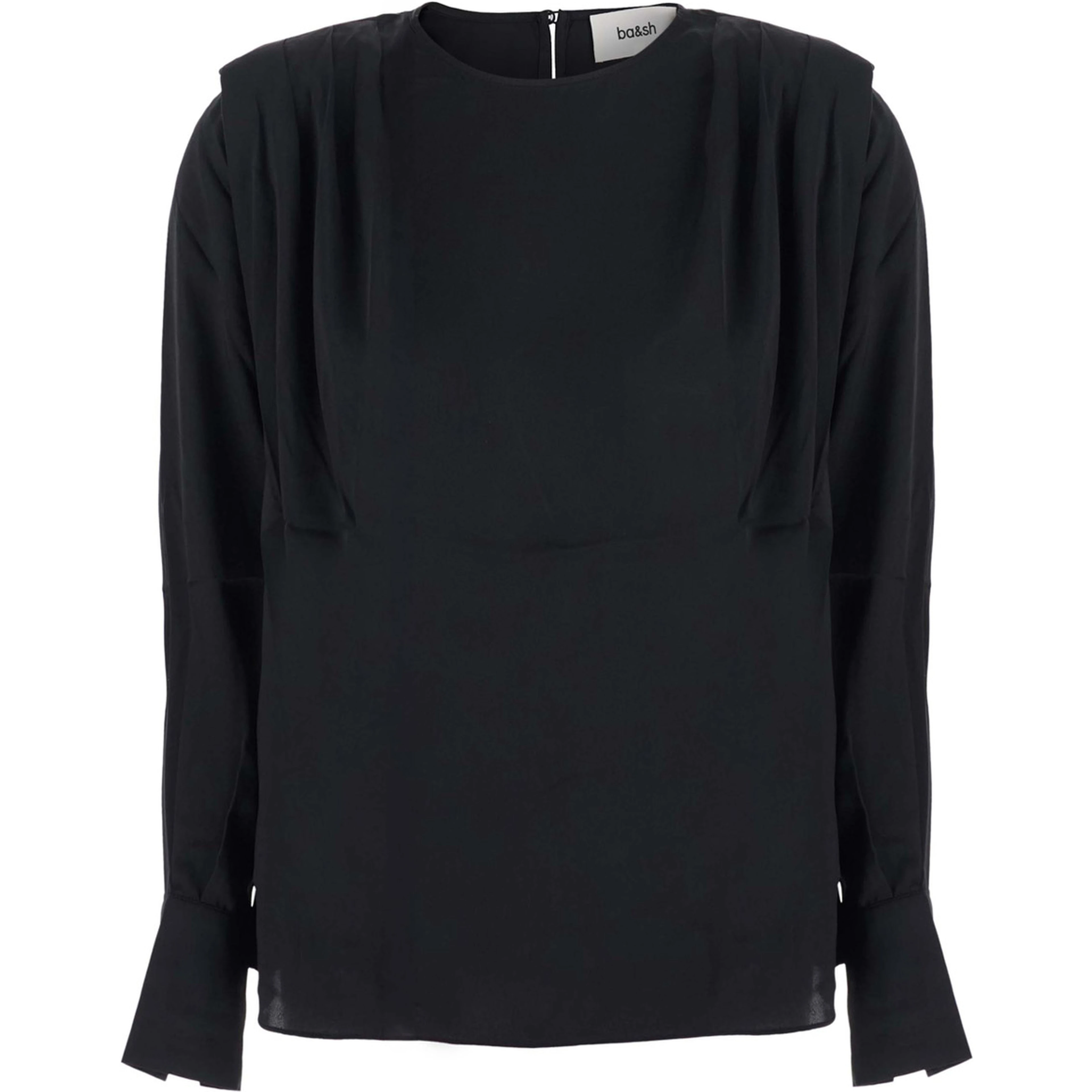 TOP CADIE is a shirt with elegant details in Tech Fabric in Black for women