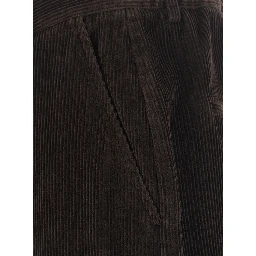 Corduroy Pants with Pockets and Straight Hem, in Cotton, Brown, Men