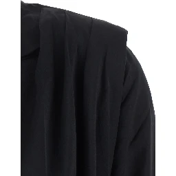 TOP CADIE is a shirt with elegant details in Tech Fabric in Black for women