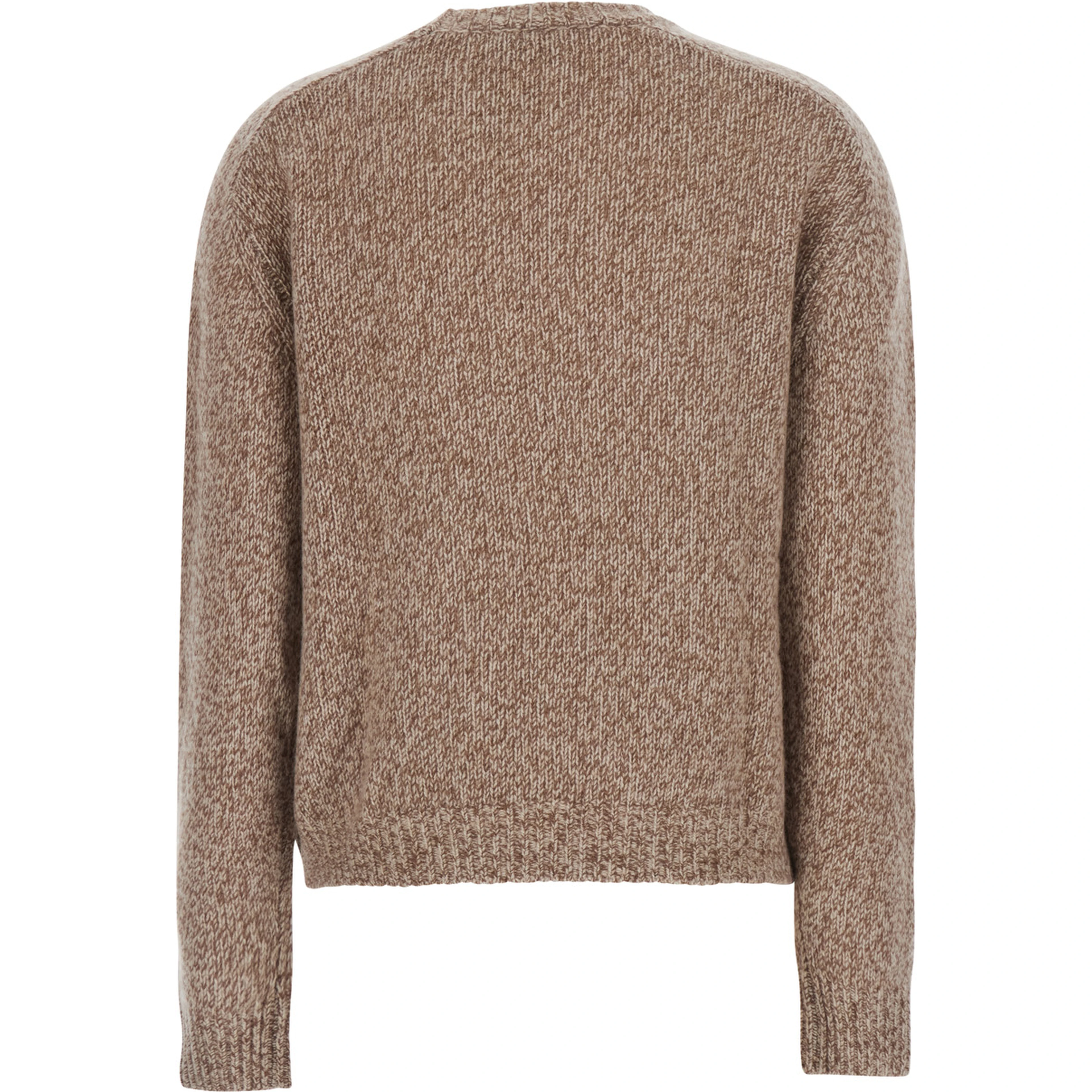 Sweater with round neck and long sleeves in Tech Fabric brown unisex