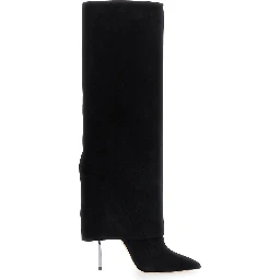 High-heeled Boot with Black Zinc Detail for Women