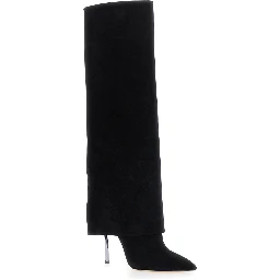 High-heeled Boot with Black Zinc Detail for Women