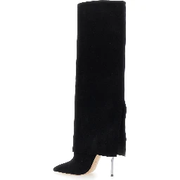 High-heeled Boot with Black Zinc Detail for Women