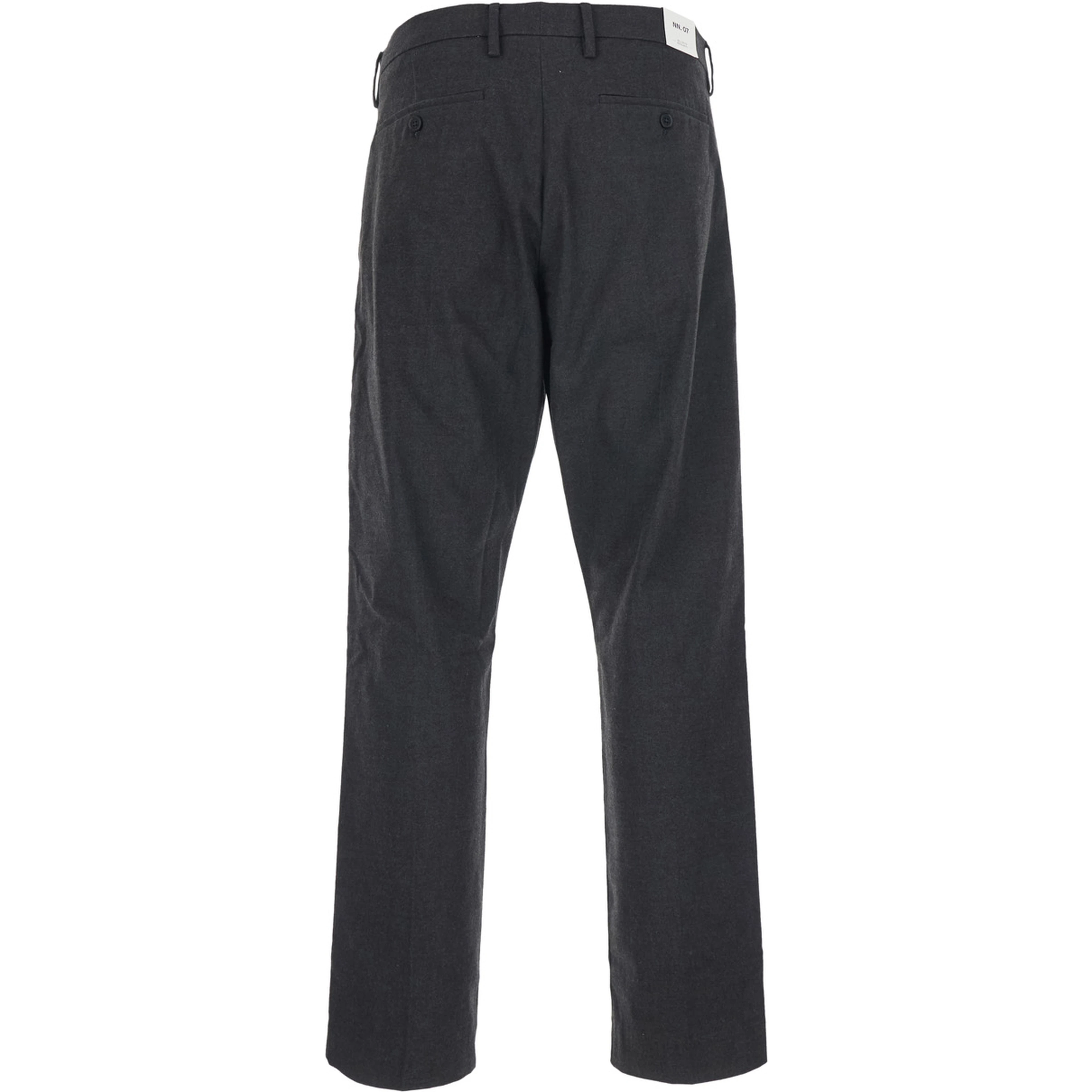 Gray Pants with Side Pockets and High Waist for Men