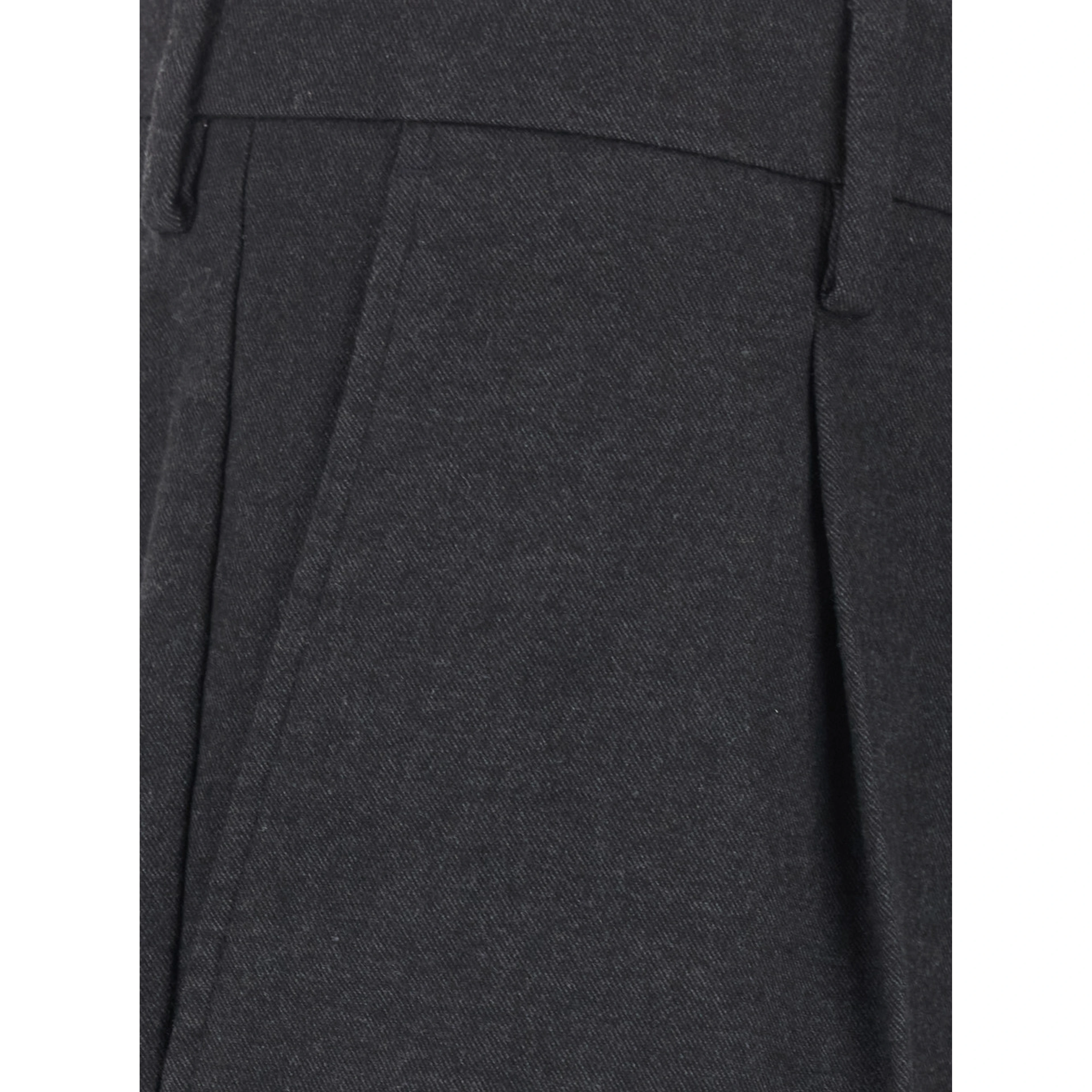 Gray Pants with Side Pockets and High Waist for Men
