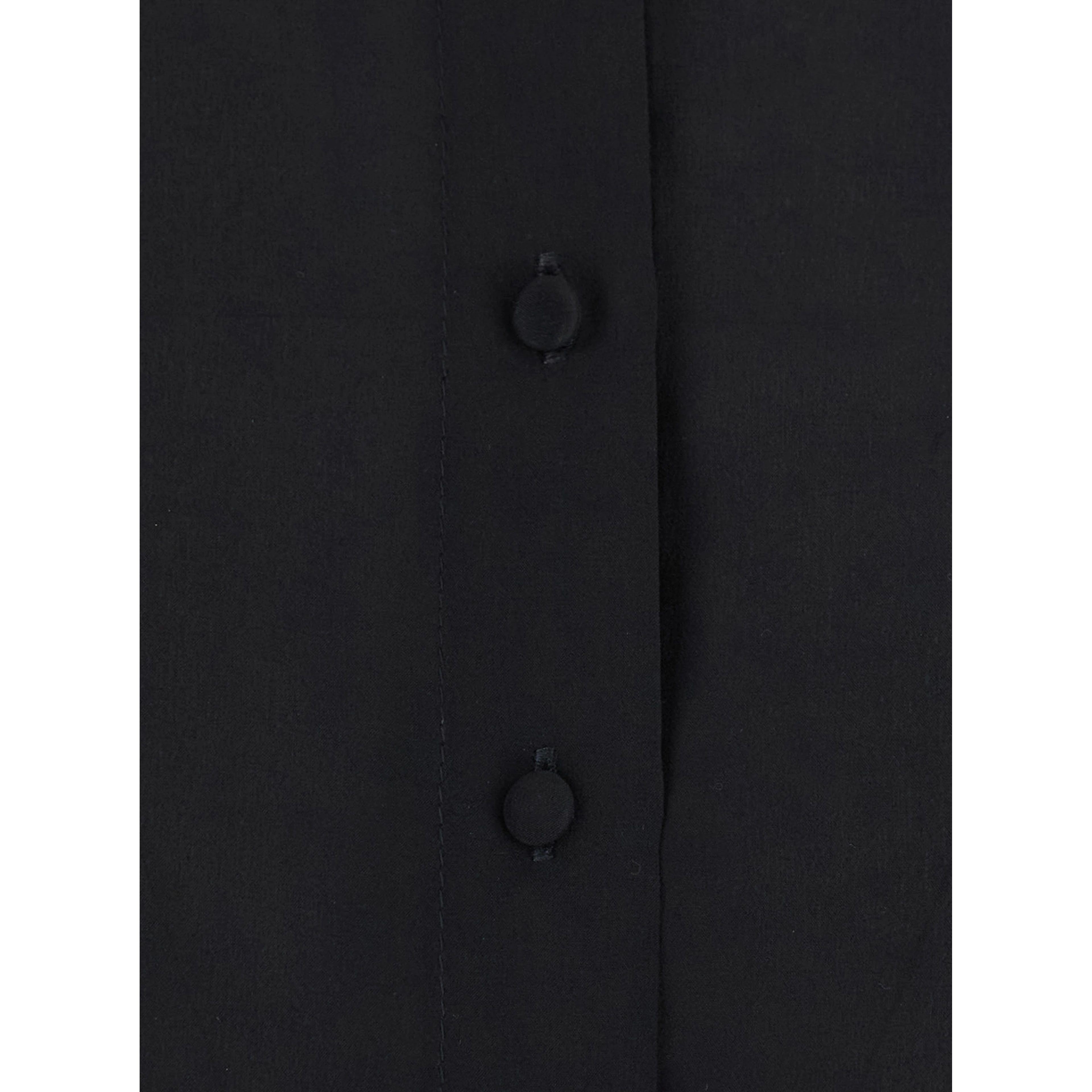 VETRA BIS SHIRT is a black silk shirt for women