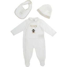 KIT JERSEY STRETCH ONESIE with long sleeves and white patch for girl