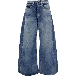 CAMI WIDE LEG Jeans with high waist and side pockets in Blue for women