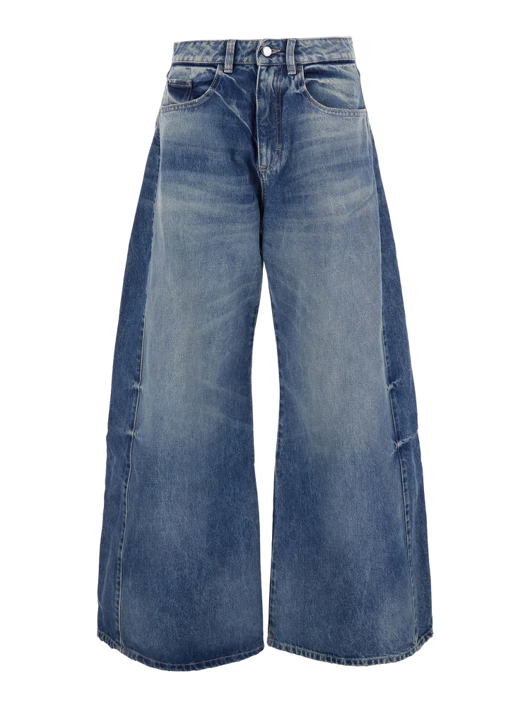 CAMI WIDE LEG Jeans with high waist and side pockets in Blue for women
