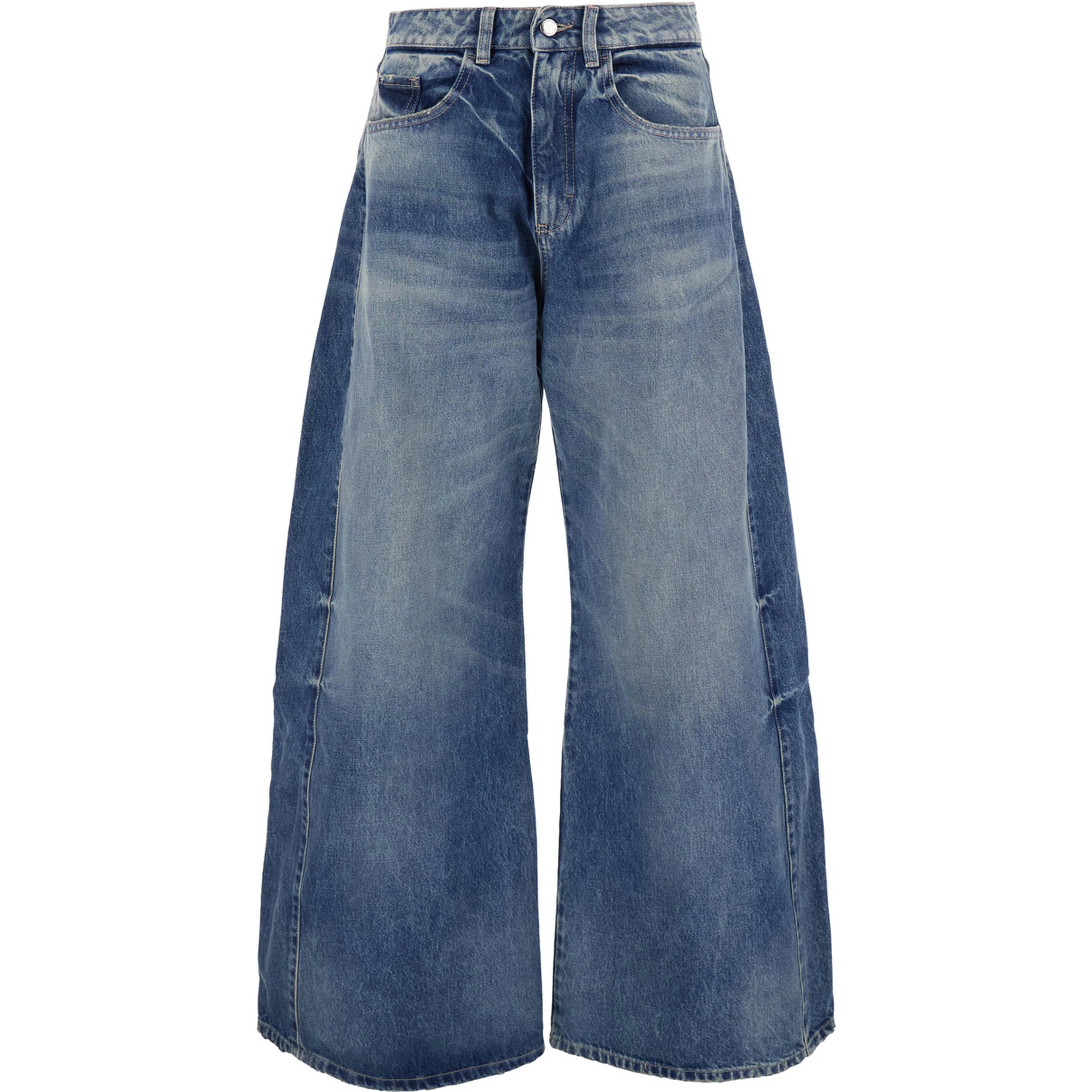 CAMI WIDE LEG Jeans with high waist and side pockets in Blue for women