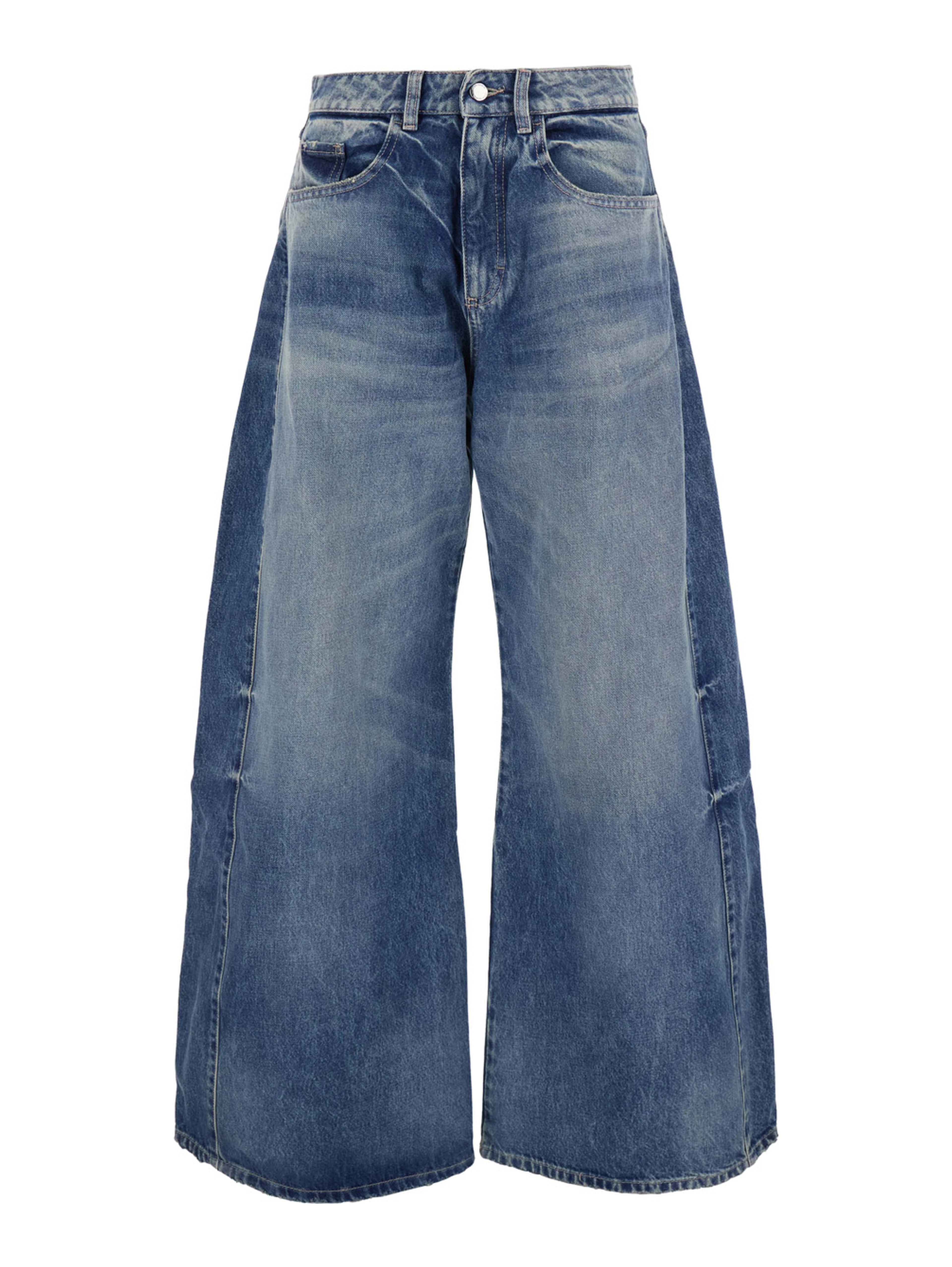 CAMI WIDE LEG Jeans with high waist and side pockets in Blue for women