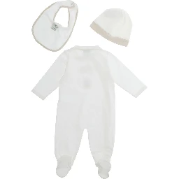 KIT JERSEY STRETCH ONESIE with long sleeves and white patch for girl