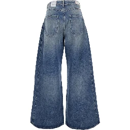CAMI WIDE LEG Jeans with high waist and side pockets in Blue for women