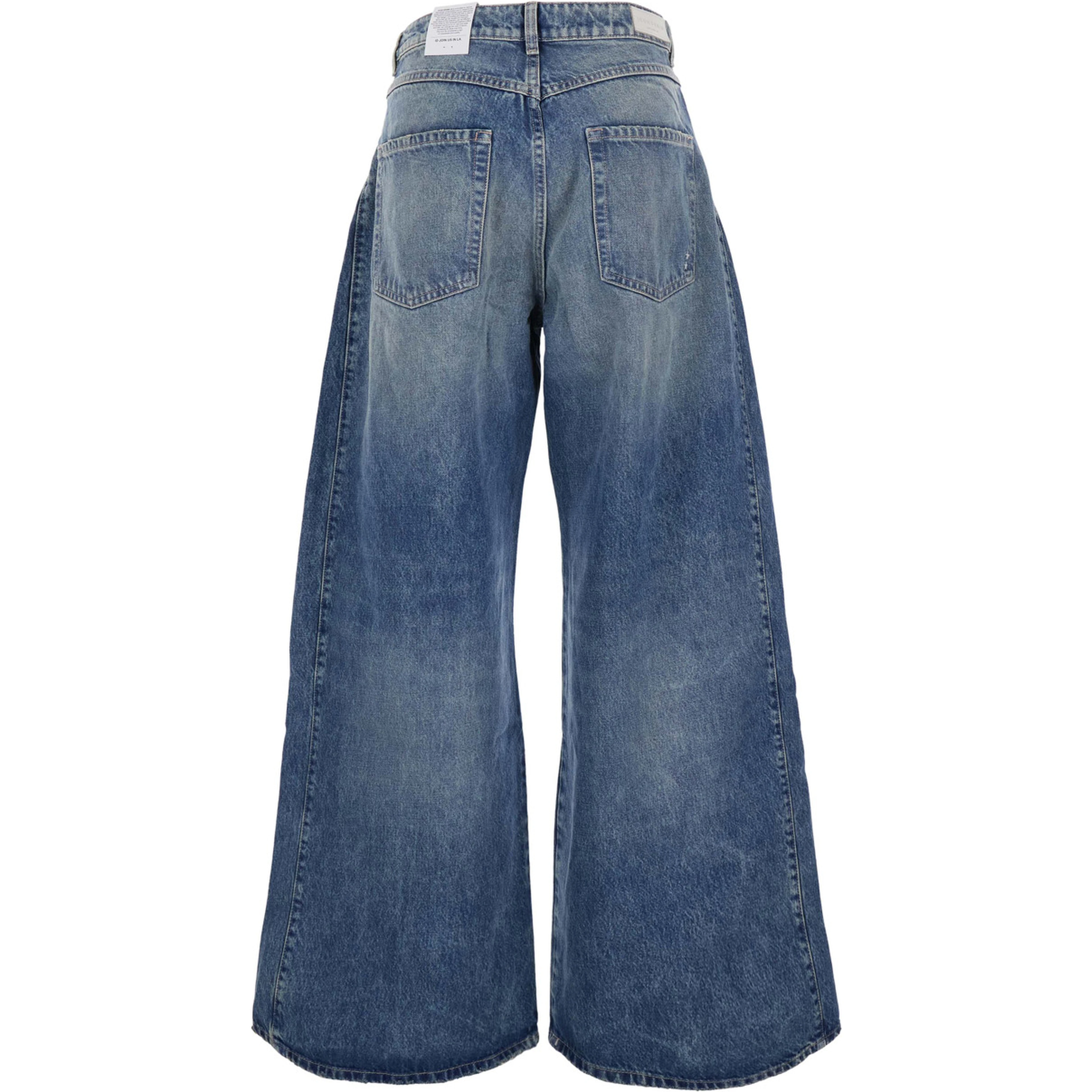 CAMI WIDE LEG Jeans with high waist and side pockets in Blue for women
