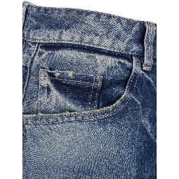 CAMI WIDE LEG Jeans with high waist and side pockets in Blue for women