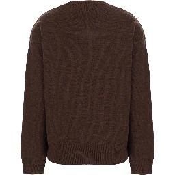 TESSA - ARGYLE 1823 is a sweater with a round neck and long sleeves in Wool, Viscose, Polyamide and Cashmere in brown unisex