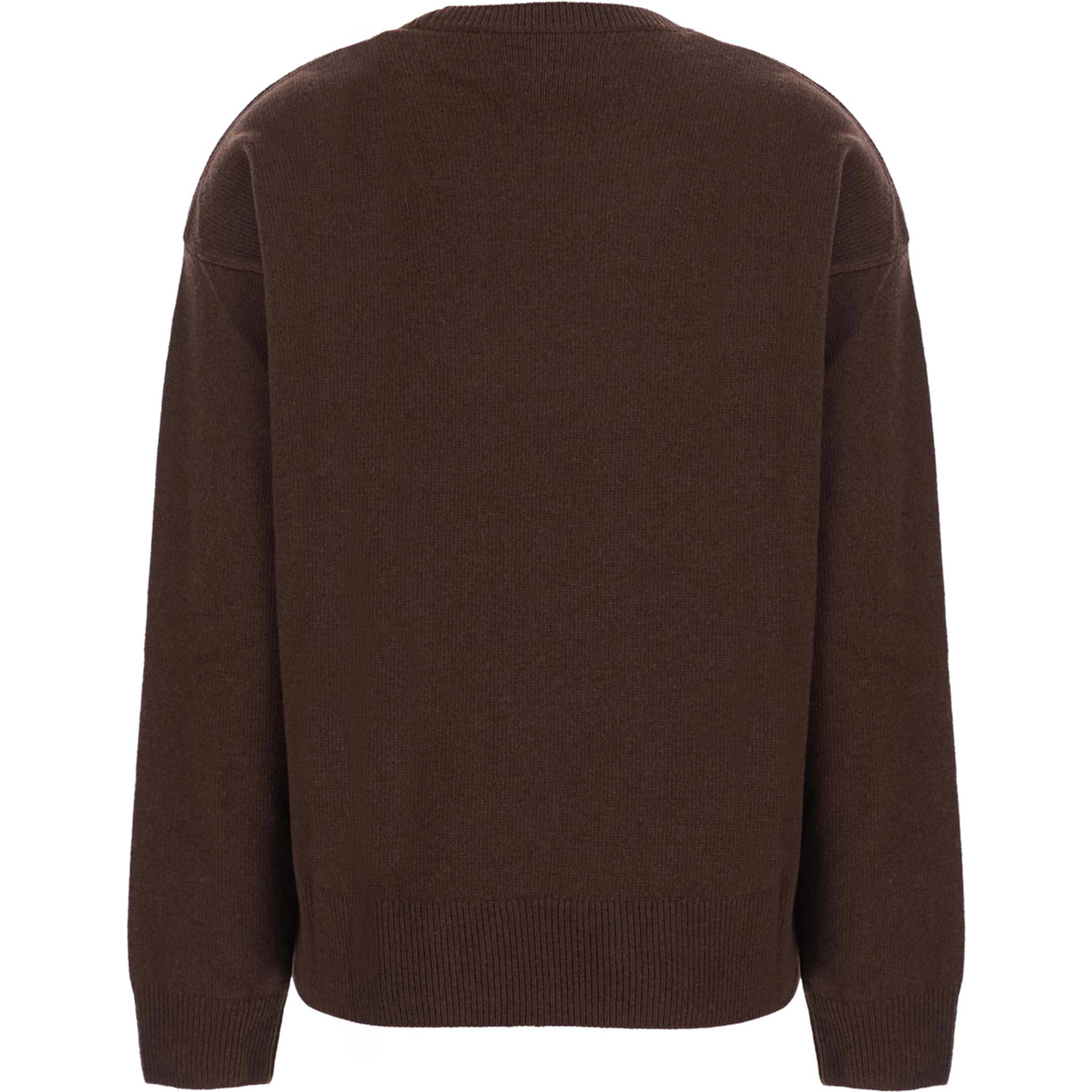 TESSA - ARGYLE 1823 is a sweater with a round neck and long sleeves in Wool, Viscose, Polyamide and Cashmere in brown unisex