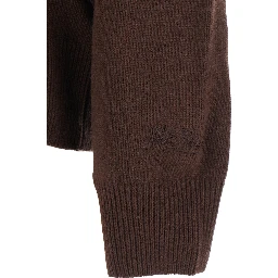TESSA - ARGYLE 1823 is a sweater with a round neck and long sleeves in Wool, Viscose, Polyamide and Cashmere in brown unisex