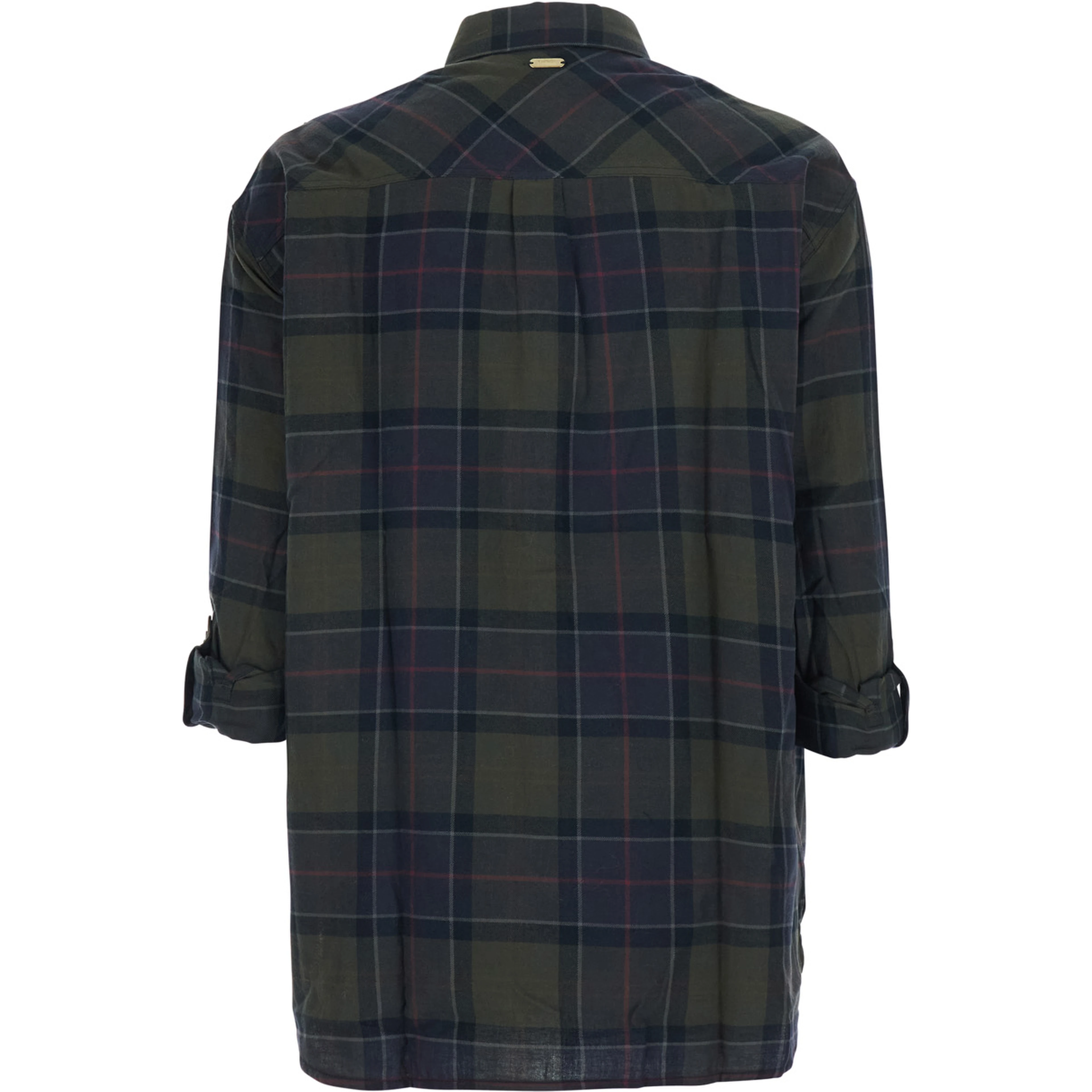 Shirt ELISHAW with classic collar and long sleeves in brown cotton for women