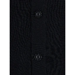 Merino Crewneck with Long Sleeves, in Black, for Men