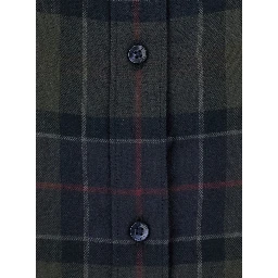 Shirt ELISHAW with classic collar and long sleeves in brown cotton for women