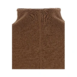 MXS GIGLIO KNIT Sweater with long sleeves and V-neck in Beige for women