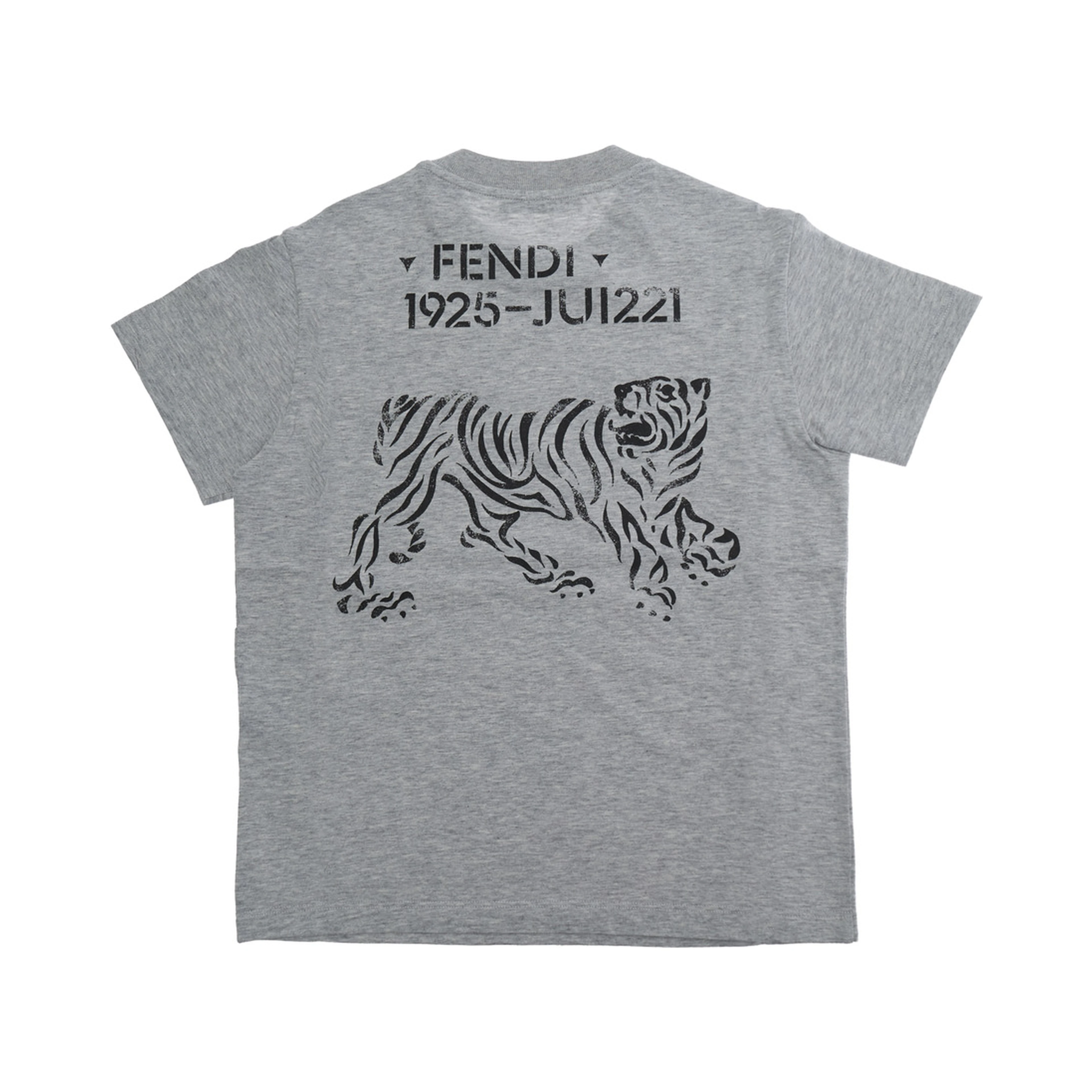 T-SHIRT JERSEY GRAY MELANGE with short sleeves and round neck in Gray Cotton Girl
