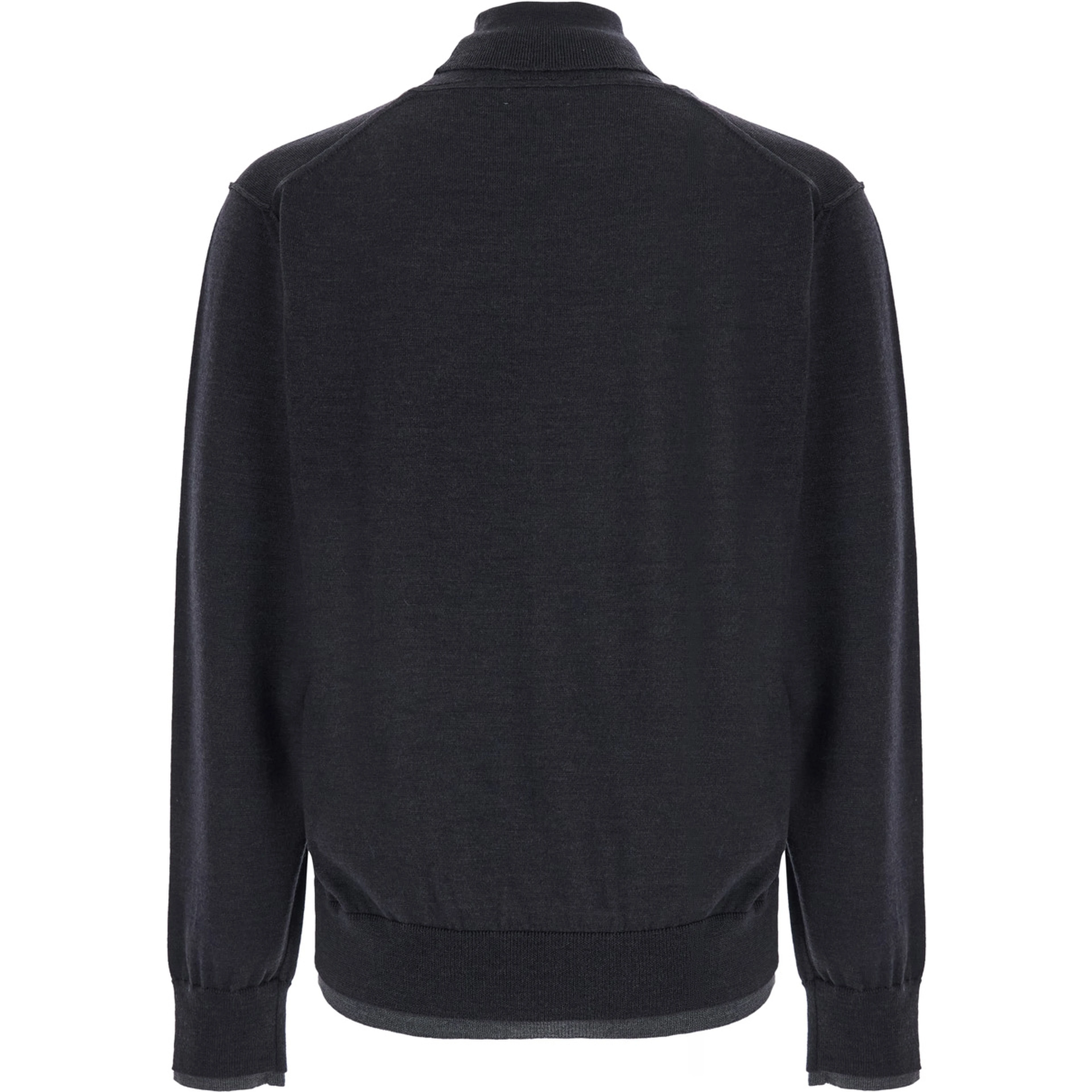 Merino Turtleneck with Double Hem and Double Cuff, in Gray, for Men